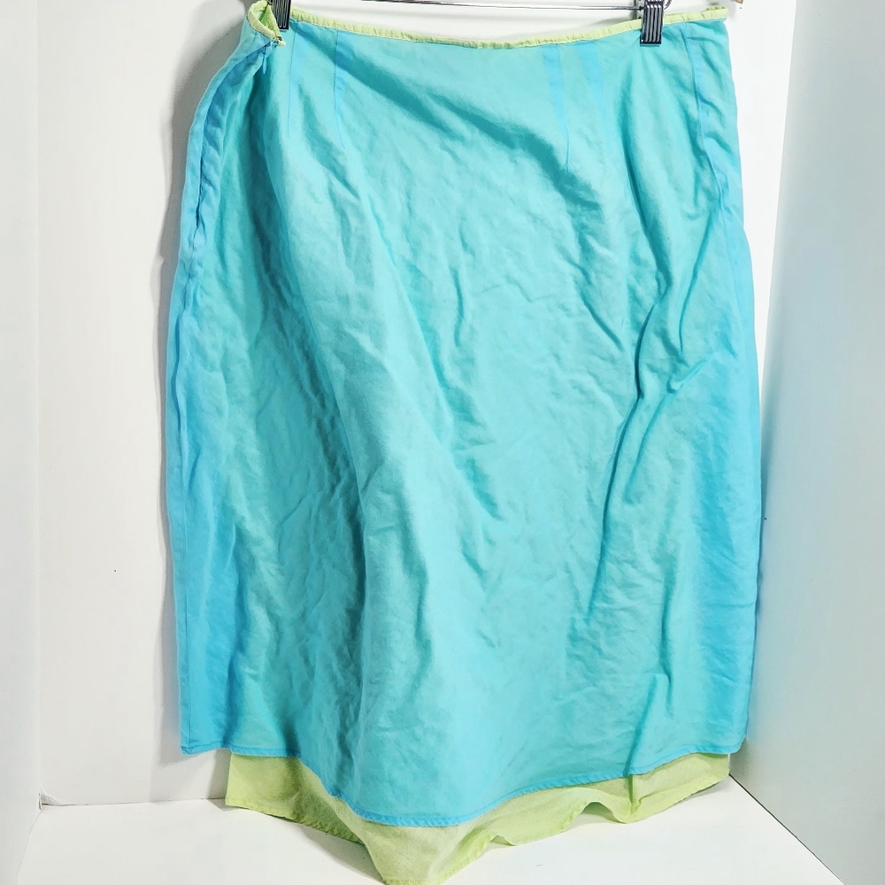 Lane Bryant Size 16 Blue Skirt With Flower - Picture 2 of 5